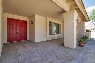 Front Entry with Stamped Concrete
