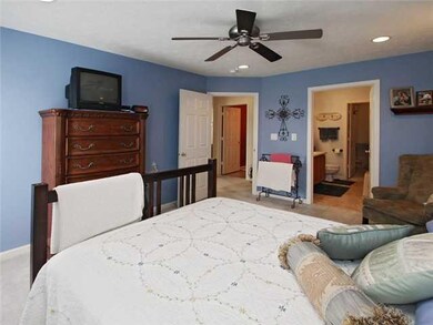 Master Bedroom. Master bedroom has huge walk-in closet and ceiling fan.