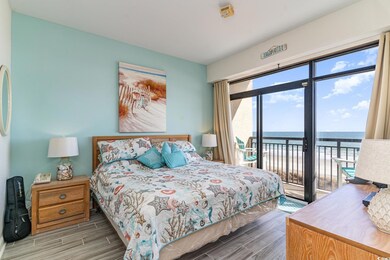 Bedroom with access to outside, wood finish floors