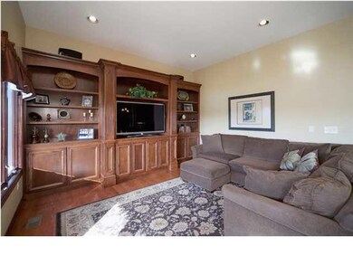 Hearth room with room for sectional.