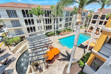 Community pool with a patio area