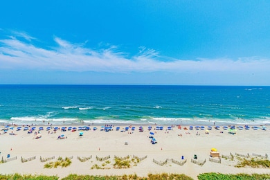 Water view with a beach view
