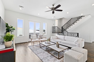 Another view of the living room and its juliet bal