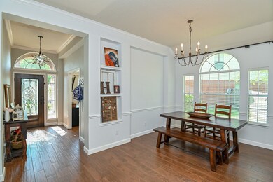 The office is located at the front of the home.