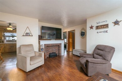 Ornamental Brick Fireplace W/Electric Unit