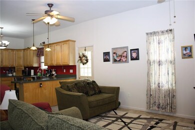 Open living room / kitchen.