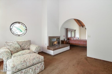 primary sitting area and arch