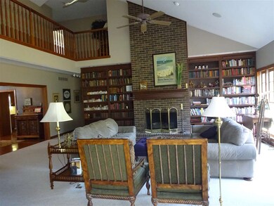 Cathedral ceilings in family room