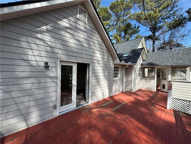 View of wooden deck