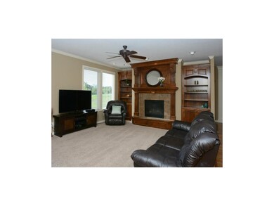 Living room with fireplace.