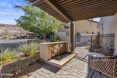 Front Patio with Water Feature