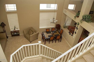 Looking down into form living - Dining a