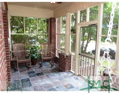 Porch. Great screened front porch with new slate f