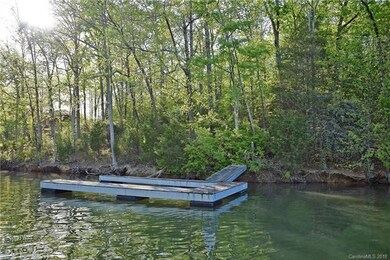 Floating dock in place