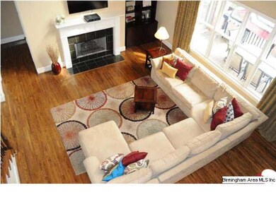 View of family room from loft.