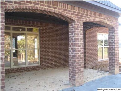 Brick veranda on rear
