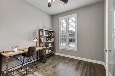 Spacious separate office with French doors at Fron