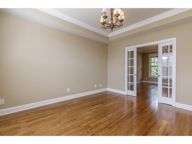 Dining room with pocket doors