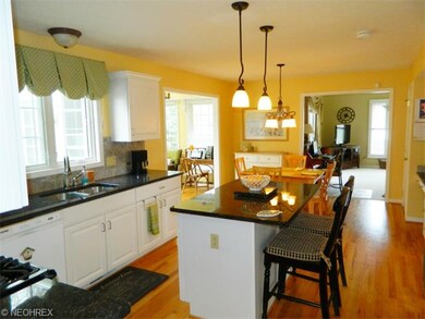 Great flow for entertaining, as the kitchen leads 