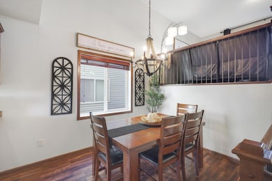 Enjoy your meals right off the kitchen in the dining room.