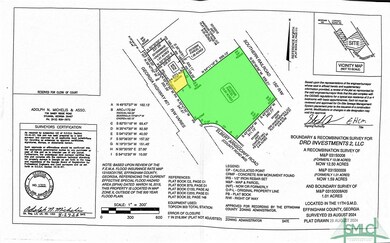 Recombination Plat showing the 12.5 acres in Green