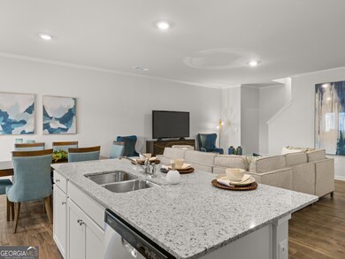 Sudbury townhome kitchen with a large island for bar seating