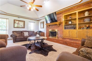 Vaulted ceiling in living
