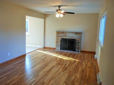 Living room open to dining room