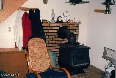 Wood stove and chair