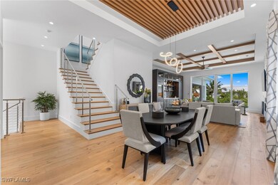 Dining room with recessed lighting, baseboards, ha