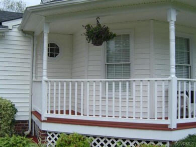 Left side of wrap-around porch.
