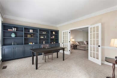 Office includes built-in shelves / cabinets and fr