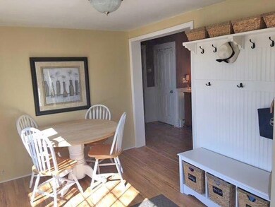Glassed in porch breakfast nook