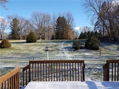 Looking into the backyard from the deck.
