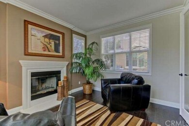 Living room features double glass doors and lots o