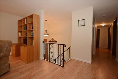 This photo of the landing at the main level shows 