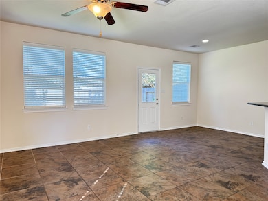 Large family room and breakfast area.