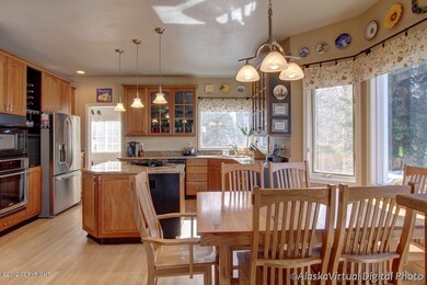 Kitchen and eat in area
