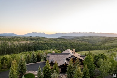 Mountain view with a heavily wooded area