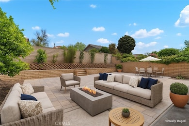 Virtually staged back yard