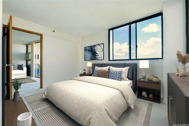 Guest bedroom. Door/living room at left of frame.