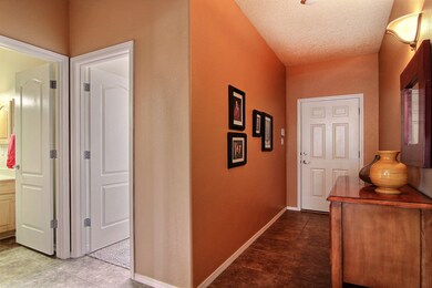 Hallway, front bedroom door and bathroom