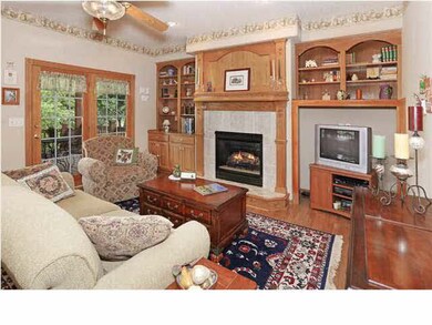 From hearth room, doors out to deck overlooking th