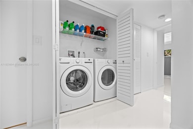 Washer/Dryer closet.