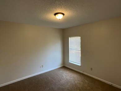 Spare room featuring carpet floors and a textured 