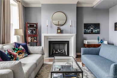Living room featuring light hardwood / wood-style