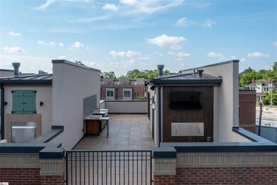 With outdoor fireplace and TV and kitchenette
