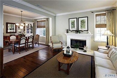 Stunning Formal Living Room with Hardwood Flooring