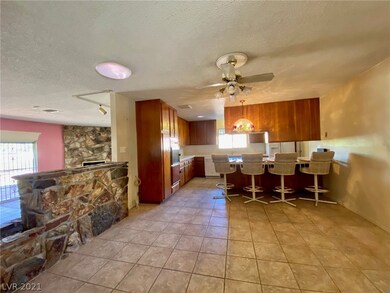 looking into kitchen