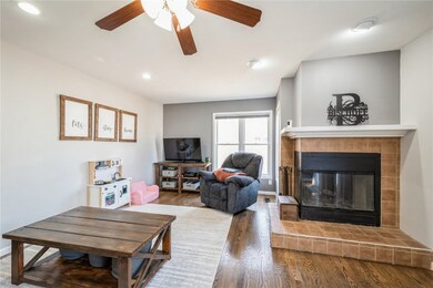 Wood burning fireplace